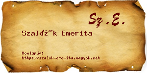 Szalók Emerita névjegykártya